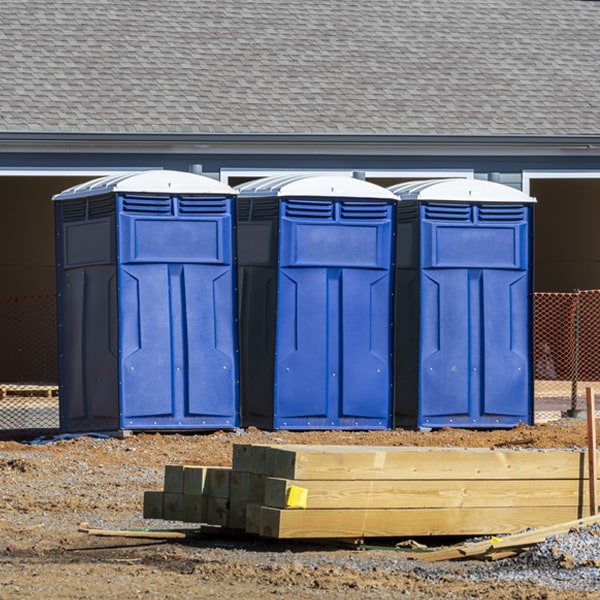 how often are the portable toilets cleaned and serviced during a rental period in Klamath Falls